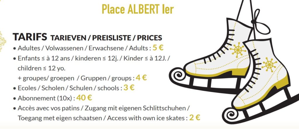 Eintrittspreise für die Malmedy-Eisbahn